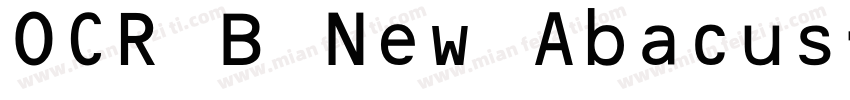 OCR B New Abacus字体转换
